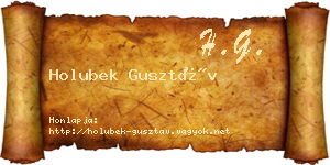 Holubek Gusztáv névjegykártya